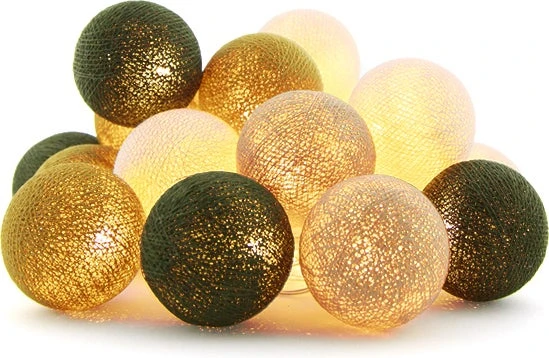 Cotton Ball Lights Lichtsnoer Sunflower Starter Kit Bruin/groen 7,4 M Met 20 Lampen 4 Cotton Ball Lights Lichtsnoer Sunflower Starter Kit Bruin/groen 7,4 M Met 20 Lampen - Afbeelding 2