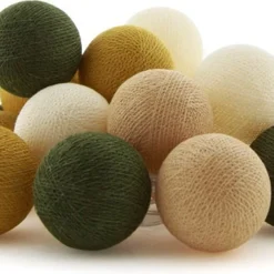 Cotton Ball Lights Lichtsnoer Sunflower Extension Kit Bruin/groen 2,4 M Met 20 Lampen