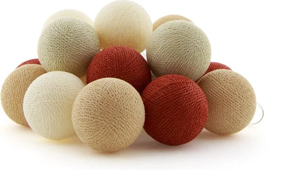 Cotton Ball Lights Lichtsnoer Fall Extension Kit Crème/koper 2,4 M Met 20 Lampen 3 Cotton Ball Lights Lichtsnoer Fall Extension Kit Crème/koper 2,4 M Met 20 Lampen