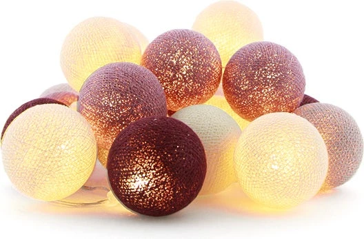 Cotton Ball Lights Lichtsnoer Berry Starter Kit Roze/rood 7,4 M Met 20 Lampen 4 Cotton Ball Lights Lichtsnoer Berry Starter Kit Roze/rood 7,4 M Met 20 Lampen - Afbeelding 2