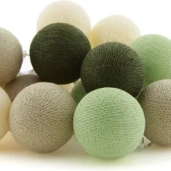 Cotton Ball Lights Lichtsnoer Frog Starter Kit Crème/groen 7,4 M Met 20 Lampen