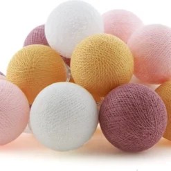 Cotton Ball Lights Lichtsnoer Bloom Starter Kit Roze/oranje 7,4 M Met 20 Lampen