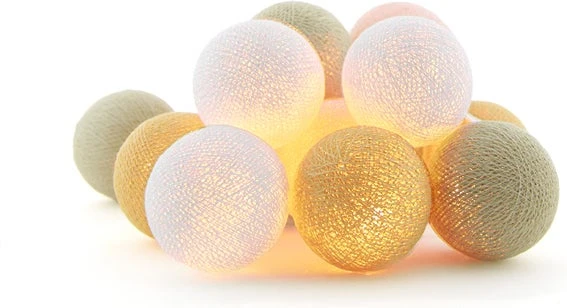 Cotton Ball Lights Lichtsnoer Sunrise Extension Kit Roze/oranje 2,4 M Met 20 Lampen 4 Cotton Ball Lights Lichtsnoer Sunrise Extension Kit Roze/oranje 2,4 M Met 20 Lampen - Afbeelding 2