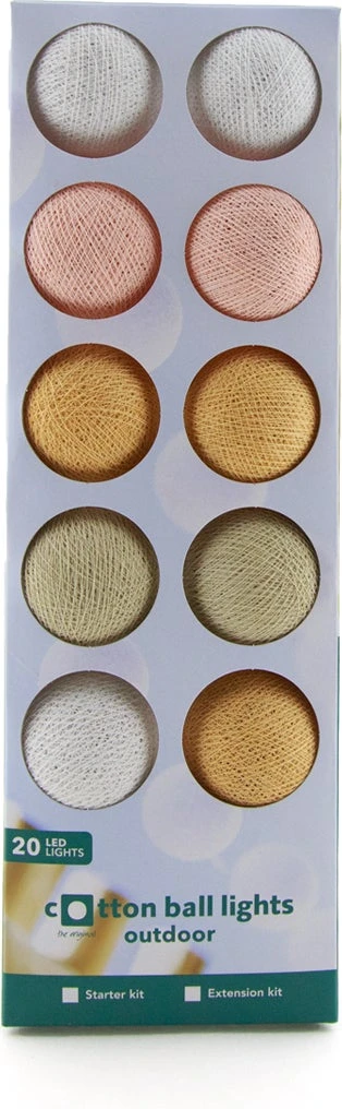 Cotton Ball Lights Lichtsnoer Sunrise Extension Kit Roze/oranje 2,4 M Met 20 Lampen 5 Cotton Ball Lights Lichtsnoer Sunrise Extension Kit Roze/oranje 2,4 M Met 20 Lampen - Afbeelding 3