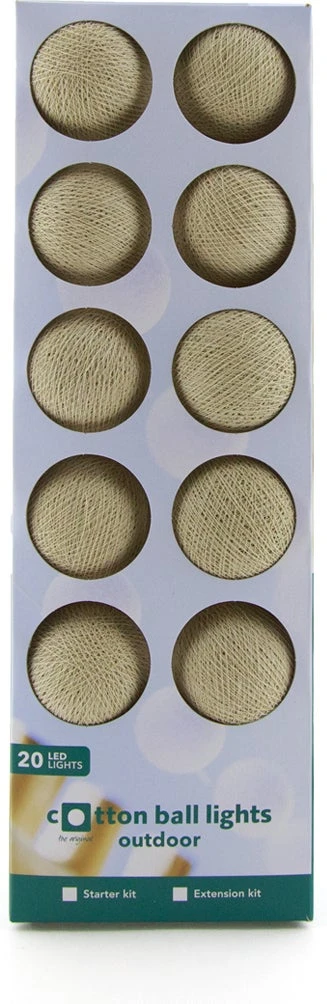Cotton Ball Lights Lichtsnoer Desert Starter Kit Crème 7,4 M Met 20 Lampen 5 Cotton Ball Lights Lichtsnoer Desert Starter Kit Crème 7,4 M Met 20 Lampen - Afbeelding 3
