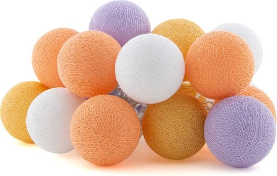 Cotton Ball Lights Lichtsnoer Tropic Extension Kit Paars/oranje 2,4 M Met 20 Lampen 3 Cotton Ball Lights Lichtsnoer Tropic Extension Kit Paars/oranje 2,4 M Met 20 Lampen