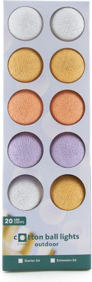Cotton Ball Lights Lichtsnoer Tropic Extension Kit Paars/oranje 2,4 M Met 20 Lampen 5 Cotton Ball Lights Lichtsnoer Tropic Extension Kit Paars/oranje 2,4 M Met 20 Lampen - Afbeelding 3