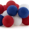 Cotton Ball Lights Lichtsnoer Holland Extension Kit Rood/wit/blauw 2,4 M Met 20 Lampen -Goedkope Hof Liefde Winkel 8852310629851 0 1